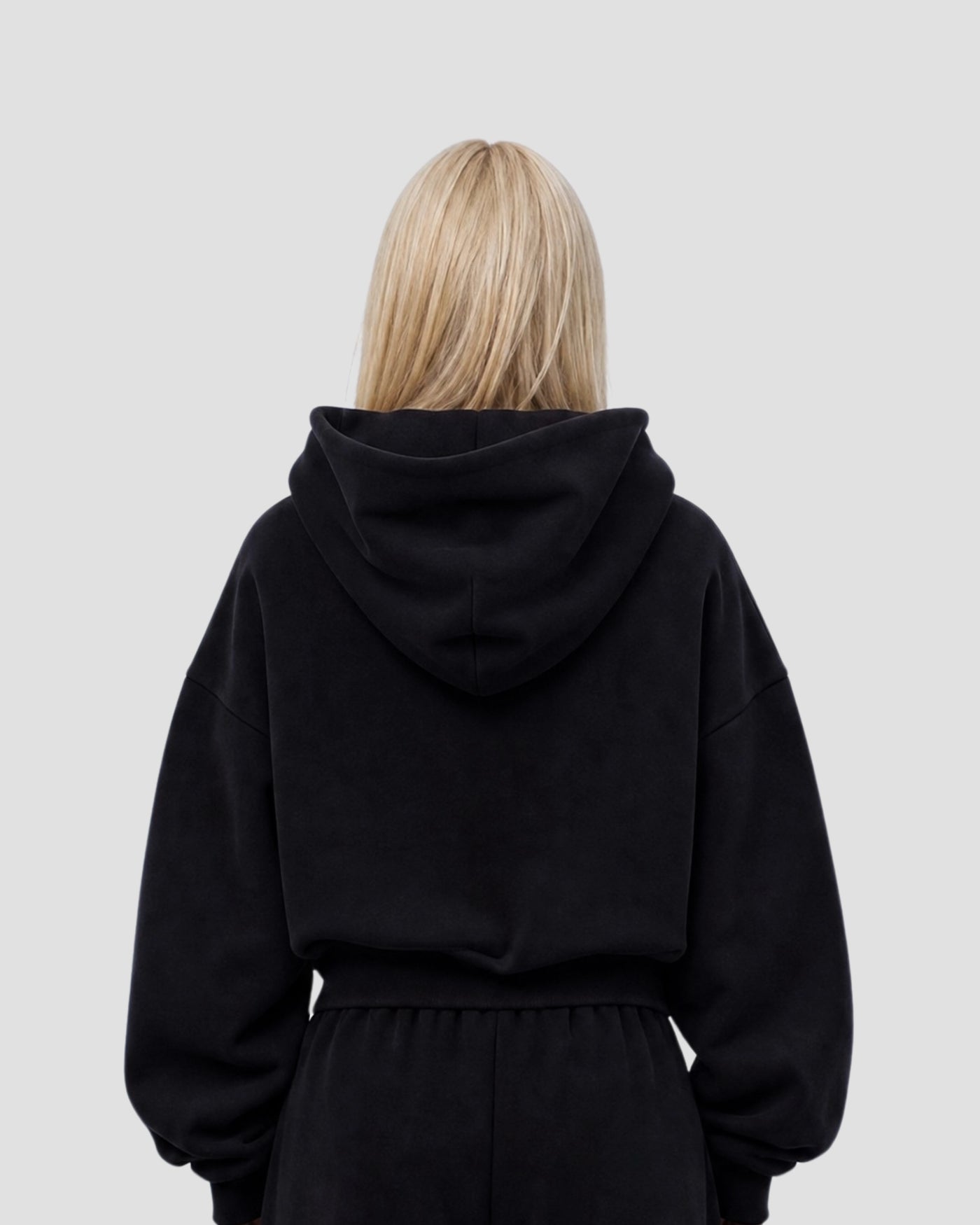 HEAVY ZIP SET Deep Black — back
